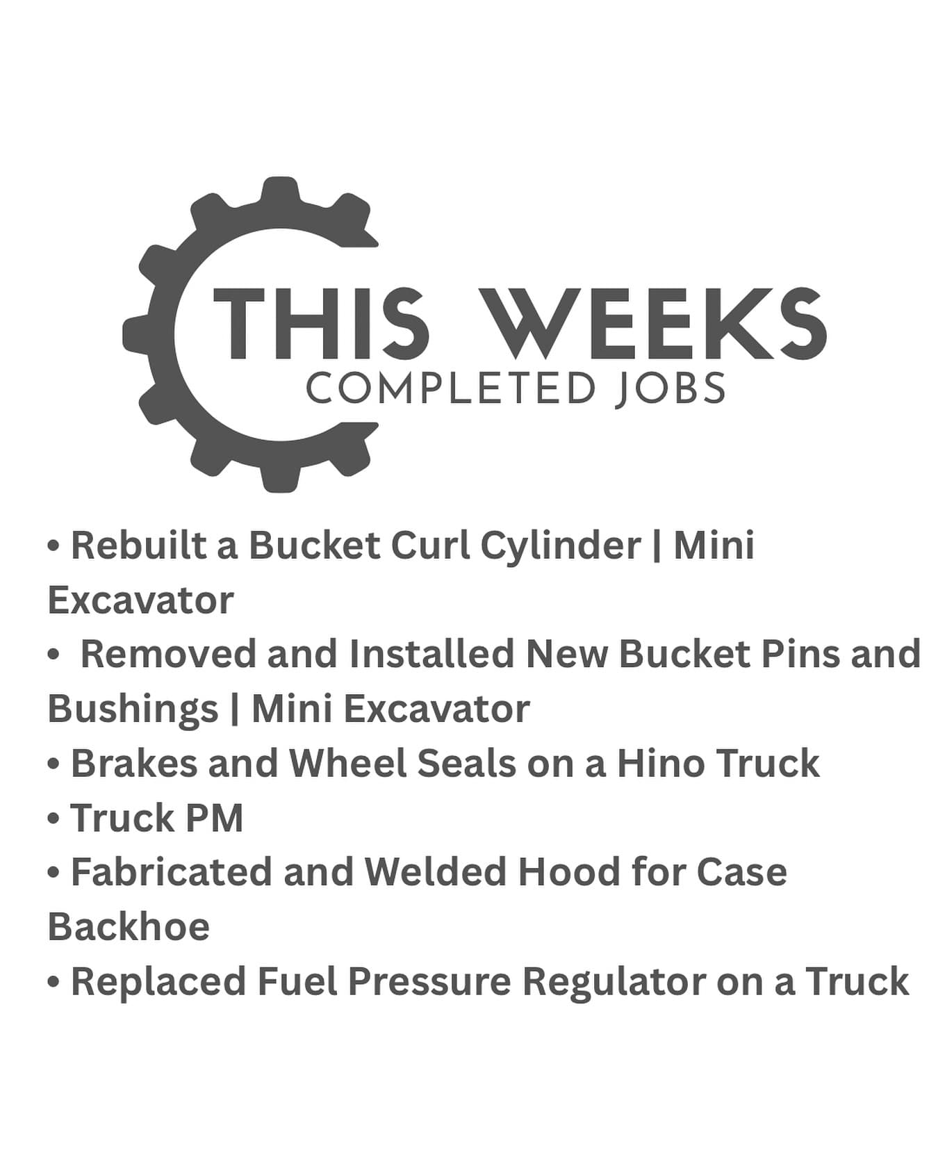 Welding, fabrication & engine work