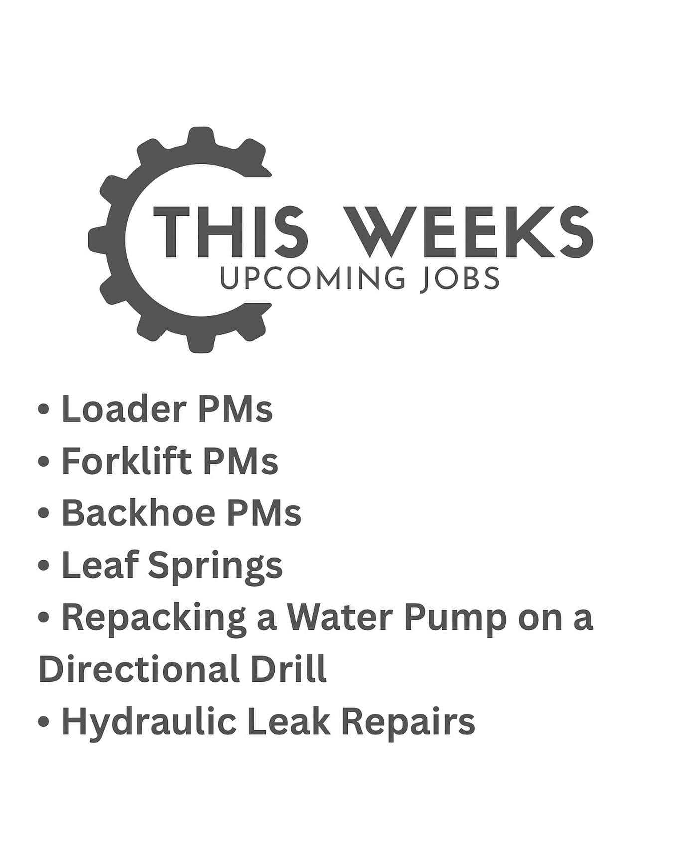 Field service at your jobsite