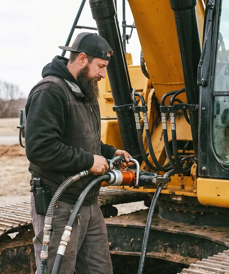 Mobile heavy equipment field service